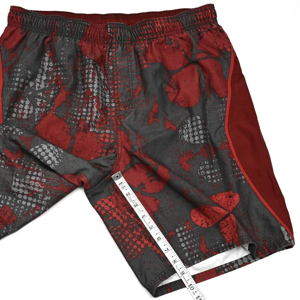Nike Floral Beach Shorts Large/XL Embroidered Logo Y2K‎ Swim Retro Mesh Lined